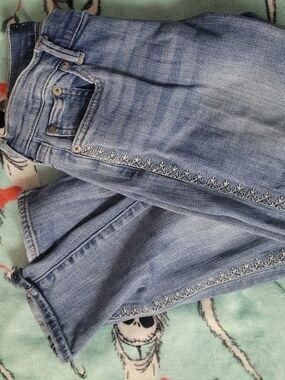 Lucky Brand Light Blue Boot Cut Jeans with Embroidered Side Detail